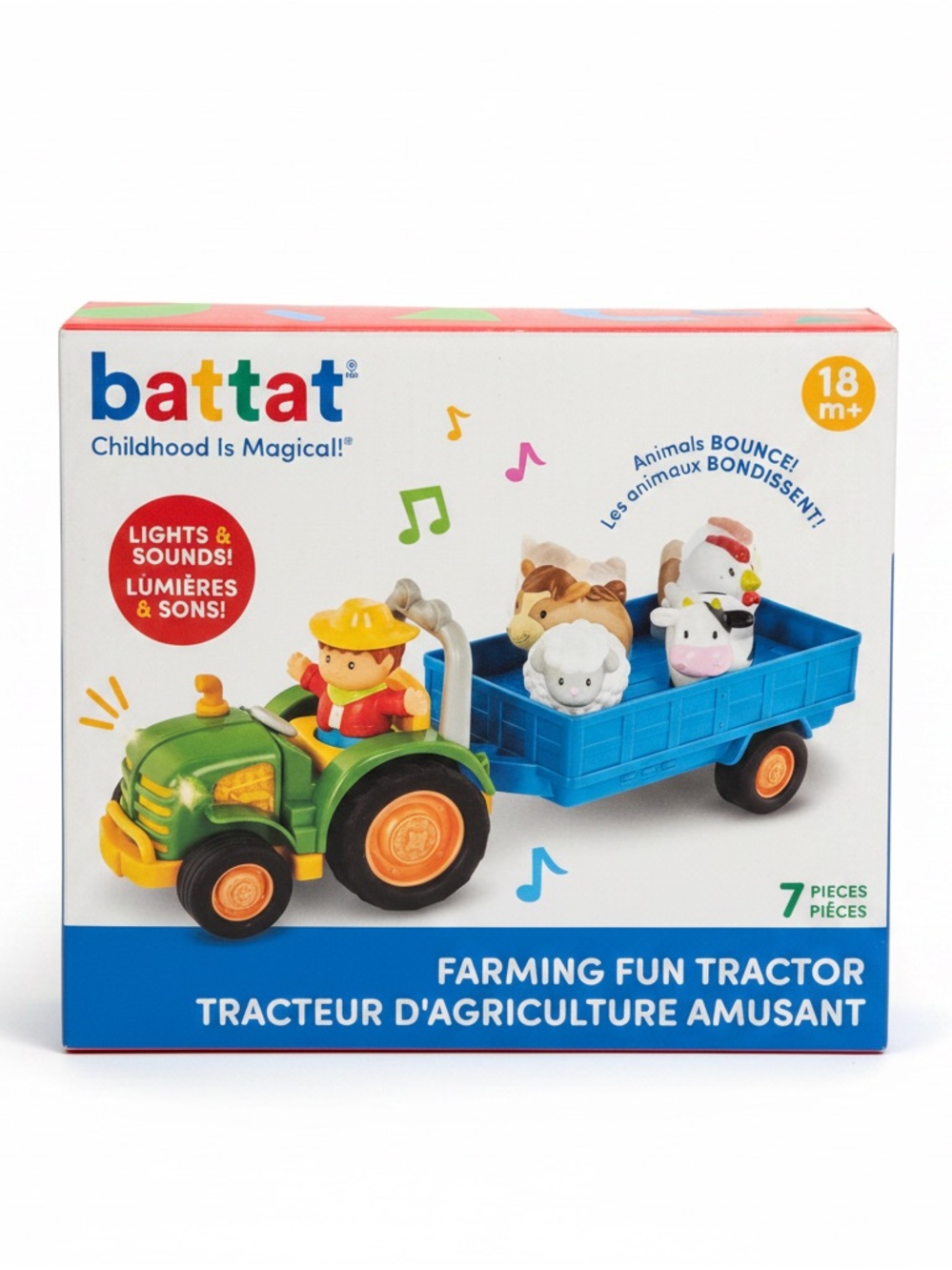 Battat Farming Fun Tractor Toy - Green and Blue